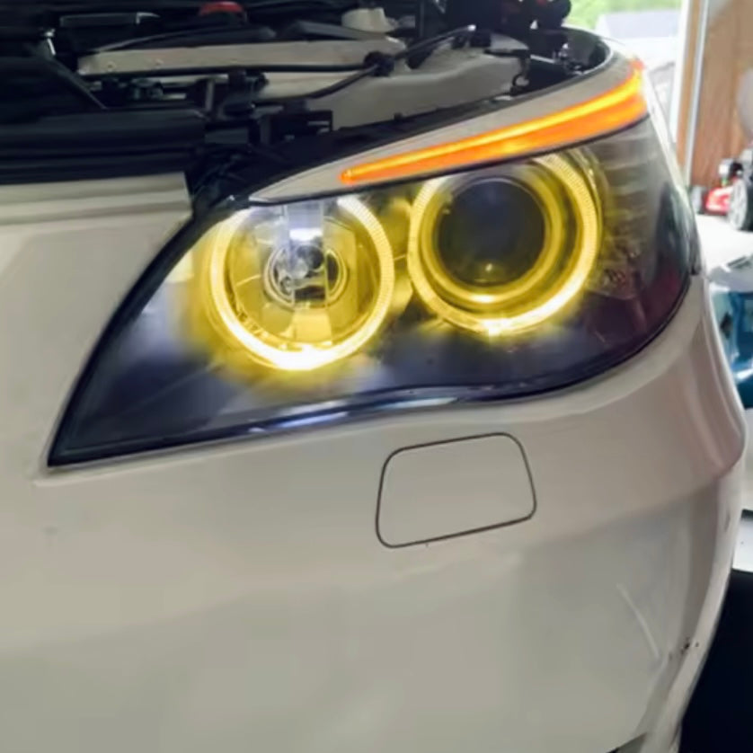 BMW E60/E61 LCI - Keltaiser DRL-valot (Halogen)